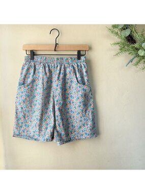 Vintage 90s Floral Print Denim Shorts